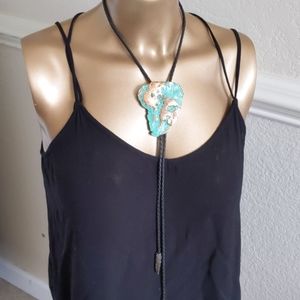 Handmade copper bola tie